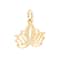 12 Pack: 14K Gold Plated Lotus Charm by Bead Landing™